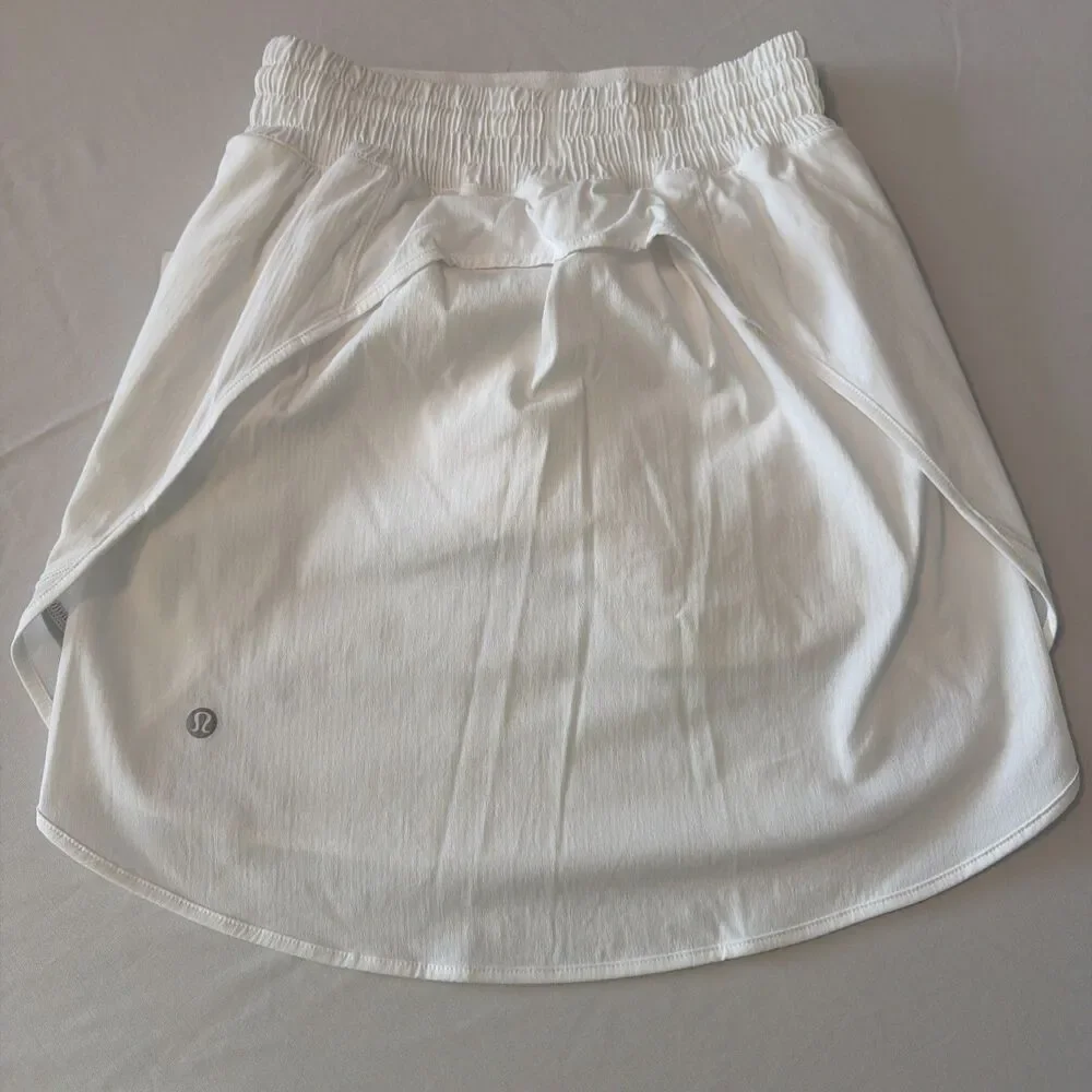 NWT Lululemon Sz 2 Long Hotty Hot HR High-Rise White Athletic Skirt Skort Tennis - Picture 8 of 16
